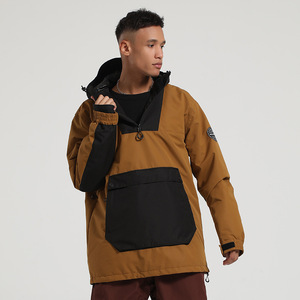 Veste Anorak de <span class=keywords><strong>Ski</strong></span> Unisexe, Imperméable 10 000 mm, Respirante, Coupe-Vent, avec Capuche, Fermeture Éclair, Grande Poche Kangourou, <span class=keywords><strong>pour</strong></span> Snowboard et Hiver - Product Image 3