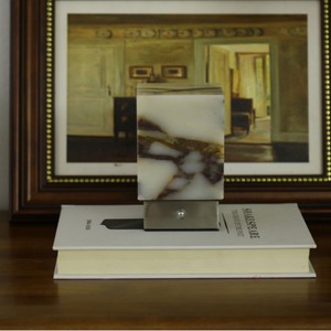 Purple Marble Rechargeable Desk Lamp Touch Control <b>LED</b> <b>Battery</b> Powered Portable Decorative Gift Lamp - Product Image 4