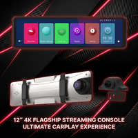 Nouvelle Caméra de Tableau de Bord 2026 4K avec Rétroviseur Intégré, Caméra Arrière FHD 1080P, WiFi, GPS, Enregistreur Vidéo de Voiture 12 Pouces, Compatible Carplay et Android Auto