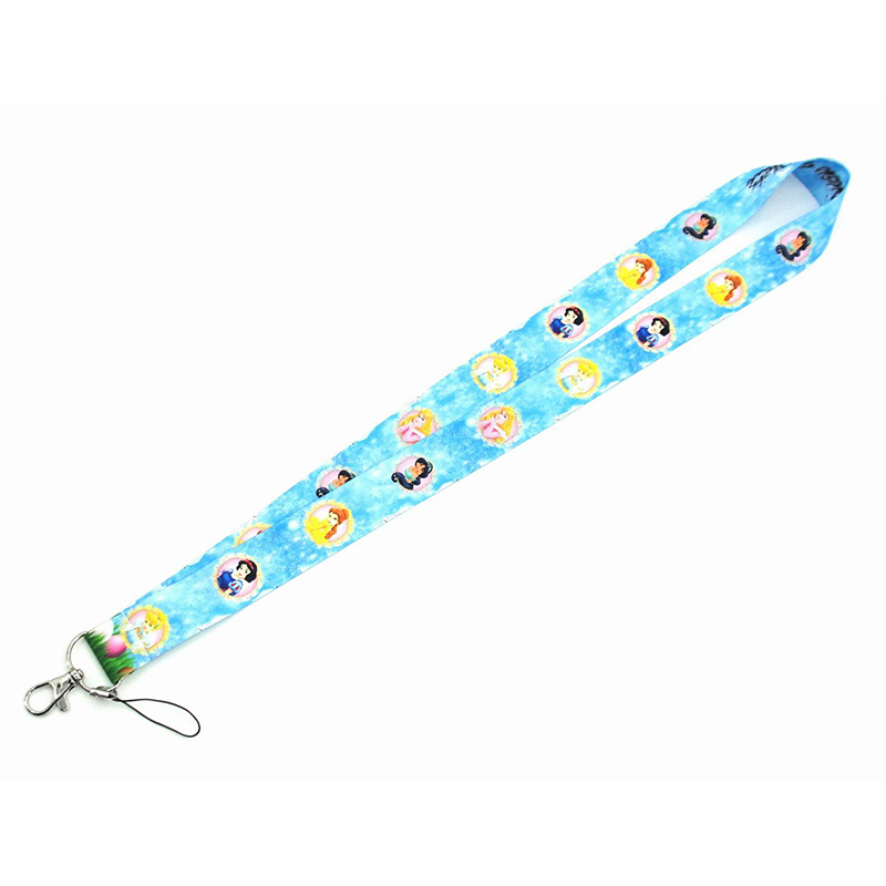 Lovely Cute Cartoon Snow White Princess Lanyard Wholesale Promotional Gift Colorful Phone Card Accessories Lanyards Custom Logo Image 3