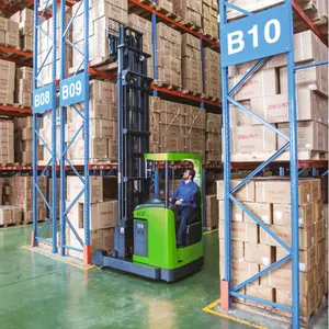 Electric Lift Truck MOVMES 1.5t Electric Narrow Aisle Reach Truck With Bigger Load Capacity At High Reach Elevations