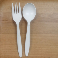 Vente directe d'usine couteau jetable fourchette cuillère et vaisselle combinaison biodégradable à emporter nourriture amidon de maïs vaisselle