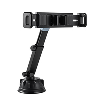 Support universel pour tablette et téléphone de voiture, 2 pinces, support de téléphone rétractable à ventouse pour pare-brise et bureau