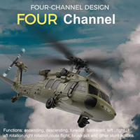 Hélicoptère RC Wltoys K170 2,4 GHz 4 canaux sans ailerons 6 axes UH-60L Brushless Militaire pour Débutants Jouet Avion