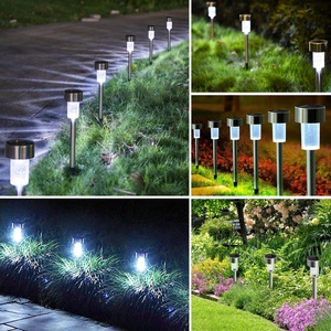 ไฟสวนพลังงานแสงอาทิตย์ LED,ไฟตกแต่งภูมิทัศน์ทำจากสเตนเลสกันน้ำสีวอร์มไวท์ RGB สำหรับสนามหญ้าลานบ้าน - Product Image 5