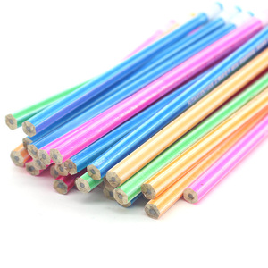 Crayons hexagonaux à pointe large en bois, avec gomme, fournitures scolaires et de bureau, crayons d'écriture pour élèves du primaire - Product Image 3