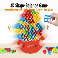 Jeu d'empilage d'équilibre en plastique ABS, jouet éducatif de construction DIY pour enfants, cadeau de fête en famille