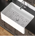 今日最佳交易高端玻璃纤维厨房水槽耐热易清洁表面低维护农家厨房水槽 - Product Image 6