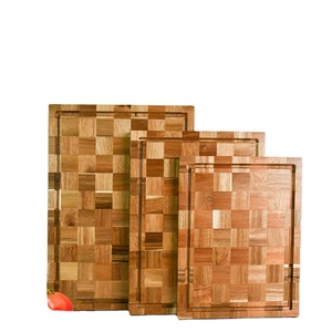 Youlike 100% Acacia bois fin Grain blocs à découper Sublimation Extra Large planche à découper anti-dérapant avec poignées jus rainure - Product Image 5