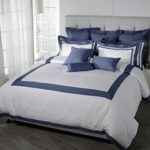 Hot Koop King Size Designer Laken 100% Katoen 4 Stuks Linnen Beddengoed Wit 300Tc Hotel Beddengoed Set