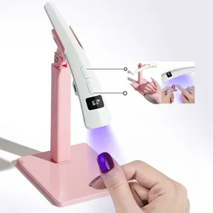โคมไฟมือถือ Super Hand Lamp 8W สำหรับอบเจลเล็บแห้งเร็ว พร้อมหลอด UV LED และเลนส์ประหยัดพลังงาน ชาร์จซ้ำได้ เหมาะสำหรับทำเล็บมืออาชีพในร้านเสริมสวย - Product Image 1