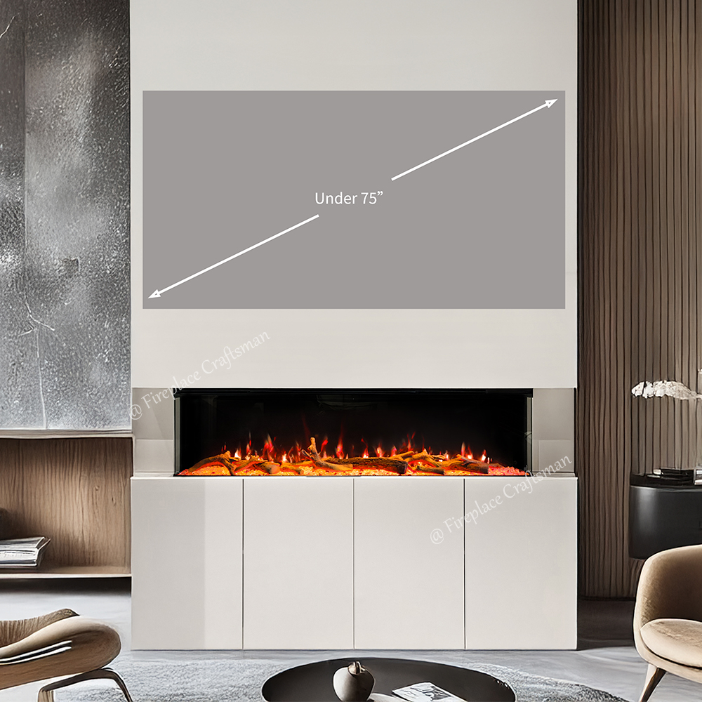 media wall unit with fireplace for 86 in tv