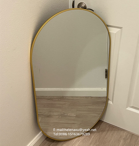 <span class=keywords><strong>Miroir</strong></span> mural moderne en forme de pilule, ovale <span class=keywords><strong>noir</strong></span>, en verre, avec cadre en aluminium 40x90, pour salle de bain, salon, chambre à coucher - Product Image 4