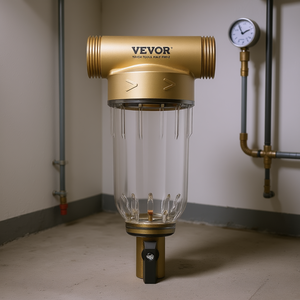 Filtre à sédiments pour toute la maison Vevor, 3/4 pouce FNPT, 1 pouce MNPT, 40 microns, haut débit, pour eau de puits - Product Image 2
