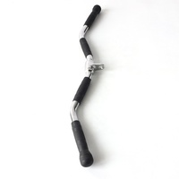 Accessoire de câble de gym pour machine à câble, barre lat pulldown rotative de 28 pouces avec poignée recouverte de caoutchouc pour curls