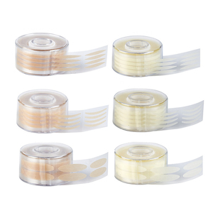 300 pares impermeable doble pliegue párpado pegatina malla Invisible encaje párpado cinta herramienta con corazón rollo caso J0230 para uso de belleza - Product Image 2
