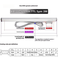 Encodeur optique linéaire 120-1020 mm KA300, système de mesure numérique pour fraiseuse, tour, machine à électro-érosion, machine à alésage