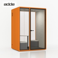Cabine acoustique de bureau insonorisée, cabine téléphonique double place, salle de réunion privée avec porte en verre