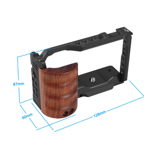 Nuevo Soporte de Cámara FEICHAO de Aleación de Aluminio con Asa Superior y Empuñadura Lateral de Madera para Sony <span class=keywords><strong>ZV</strong></span>-E10, Estabilizador de Video DSLR - Product Image 6