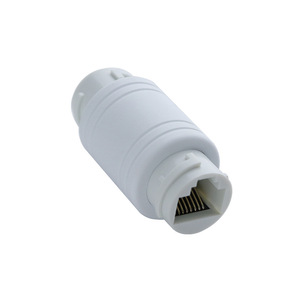 Rj45 Dual Channel PoE <b>Adapter</b> Straight Through Connector For Network Router Crystal Head Interface White Black Option - Product Image 1