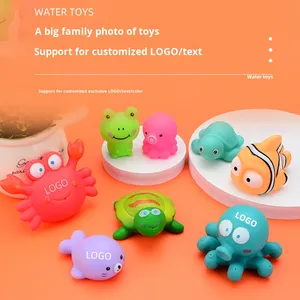 Jouets aquatiques sonores à presser personnalisés avec logo, animaux marins, pour enfants de 5 à 7 ans, pour la baignade, poulpe, crabe - Product Image 3