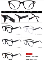Monture de lunettes optiques en acétate pur, fabrication artisanale, design classique, haute qualité, production d'usine chinoise, légère, pour adultes, avec diamants.