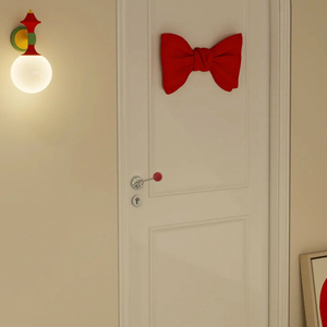 Cerradura de Puerta Redonda de Cerámica Roja con Aleación de Zinc, Cerradura Silenciosa para Dormitorio, Manija de Puerta de Madera para Interiores, Sistemas de Entrada Simétricos - Product Image 4