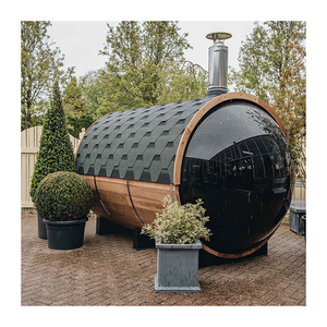Smartmak 사우나 제조업체 전통 드라이 아웃도어 핀란드 사우나 삼나무 배럴 사우나 룸 - Product Image 1