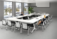 Table de formation moderne, bureau pliant, table de conférence longue, bureau simple, bureau modulaire en bois de haute qualité