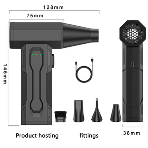 Souffleur d'air portatif à piles, ventilateur turbo puissant, outil de nettoyage domestique, sèche-cheveux - Product Image 5