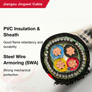 Kabel Listrik Berisolasi PVC 4 Inti 1.5mm <span class=keywords><strong>2</strong></span>.5mm 4mm dengan Kawat Baja Berlapis PVC - Product Image 5
