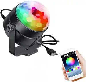 Bán Hot DJ hiển thị USB cắm đầy màu sắc LED di động màu xanh răng app điều khiển từ xa sân khấu ma thuật bóng ánh sáng