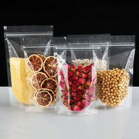 Pochette Alimentaire Ziplock Transparente Verticale Réutilisable à Fond Plat, Emballage Plastique Refermable Transparent Avec Fermeture Éclair Pour Snacks et Fruits Secs