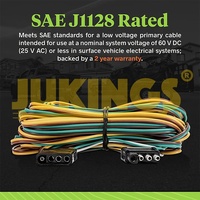 Kit Harness Trailer Datar 4 Pin, SAE J1128 Nilai 4 Cara Datar 4 Kawat Harness untuk Utilitas Perahu Trailer Kit Lampu PVC Tembaga