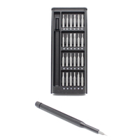 Mini kit d'outils de réparation portable de précision 24 pièces pour ordinateur portable, PC, téléphone portable, avec embouts de tournevis en acier au carbone et étui rigide