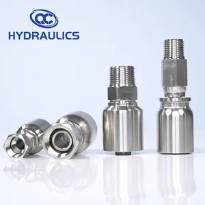 Raccords de tuyaux hydrauliques en acier inoxydable de haute qualité, série 43 Style à sertir, raccords avec mesure