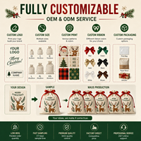 Sacs cadeaux de Noël en toile personnalisés en gros, sacs du Père Noël, fabricant de sacs à cordon OEM, logo personnalisé