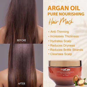 Maxcare Crème de Soin Capillaire Luxueuse à l'Huile d'Argan, Kératine et Collagène, <span class=keywords><strong>Masque</strong></span> Réparateur pour <span class=keywords><strong>Cheveux</strong></span> Frisés, Secs et Abîmés - Product Image 2