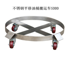 รถยกถังแบบแมนนวล 4 ล้อ ขนาด 650x180 มม. ทำจากสแตนเลส สำหรับงานขนส่งโลจิสติกส์ - Product Image 4