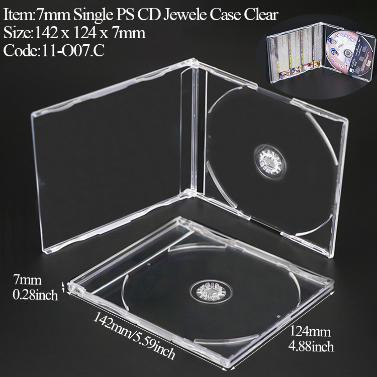 O07: Boîtier CD 7mm Transparent