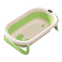 Baignoire pliable en plastique pour enfants avec fonction de trempage, taille extra-large, bassin de bain pour bébé nouveau-né