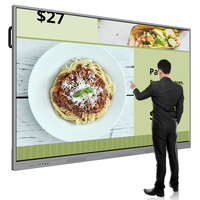 Écran interactif intelligent 4K UHD de 75 pouces, écran tactile LCD, tableau blanc plat, tableau intelligent pour la formation et l'apprentissage