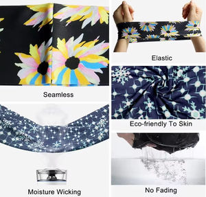 رباط رأس رياضي أنبوبي ماص للعرق مع شعار مخصص UPF50 + رباط رأس حرير غير ملحوم للحليب - Product Image 6