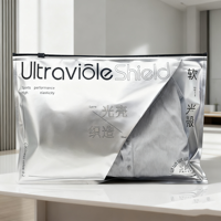 Sacs d'emballage pour vêtements en aluminium et PE, imperméables, avec fermeture éclair, finition mate argentée métallique sur les deux côtés, pour vêtements et chaussettes