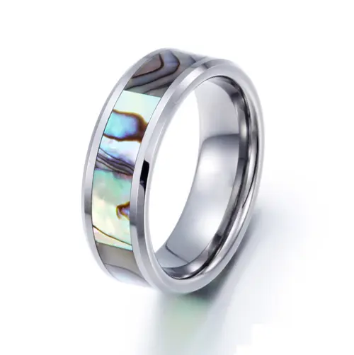 wolfram hochzeit paar ring wolfram hartmetall hochzeit männer band heiß begehrt stil 8 mm männer abalone schale einlage ringe