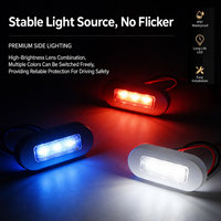 Feu de signalisation routière LED multicolore haute luminosité 12V-24V, étanche, pour camion, lampe de gabarit latérale