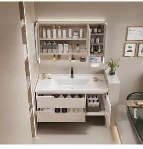 <b>Foldable</b> Makeup <b>Desk</b> Bedroom Stylish Dressing Table Home Furniture Armony Modern Wood Vanity Table with Mirror Drawers - Product Image 6