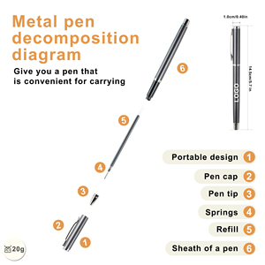 Bolígrafo de Gel Metálico con Grabado Publicitario Empresarial, Impresión de Logotipo Personalizado, Regalo de Oficina, Escritura Deportiva - Product Image 2
