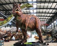 Modèle de dinosaure animatronique de 8 m, taille réelle, Carnotaurus réaliste, dinosaures en caoutchouc faits à la main pour le parc jurassique