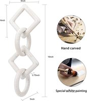 Chaîne en bois cuticules & CO, décoration de ferme moderne, à 4 maillons, artisanat fait à la main pour le café, artisanat domestique en bois sculpté à la main